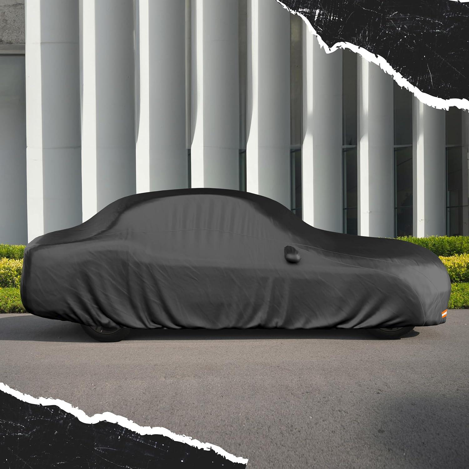 imageMockins 190quotx75quotx60quot Midsize Sedan Car Cover Waterproof All Weather  Heavy Duty 250G PVC ampamp Cotton Indoor ampamp Outdoor Car Covers for Automobiles  ScratchResistant Lining Buckle Strap ampamp Carry BagSedan  Large  200 x 75 x 60