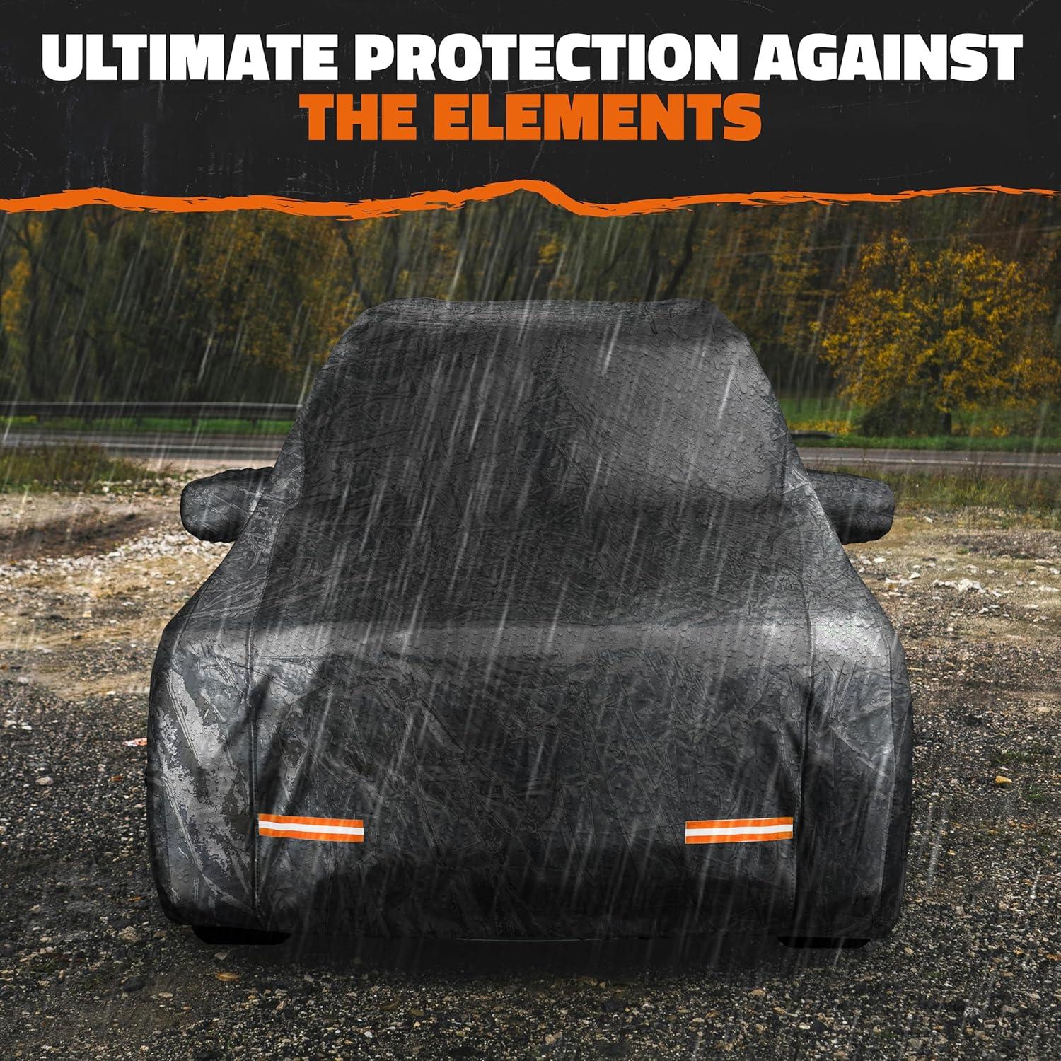 imageMockins 190quotx75quotx60quot Midsize Sedan Car Cover Waterproof All Weather  Heavy Duty 250G PVC ampamp Cotton Indoor ampamp Outdoor Car Covers for Automobiles  ScratchResistant Lining Buckle Strap ampamp Carry BagSUV  Medium  190 x 75 x 72