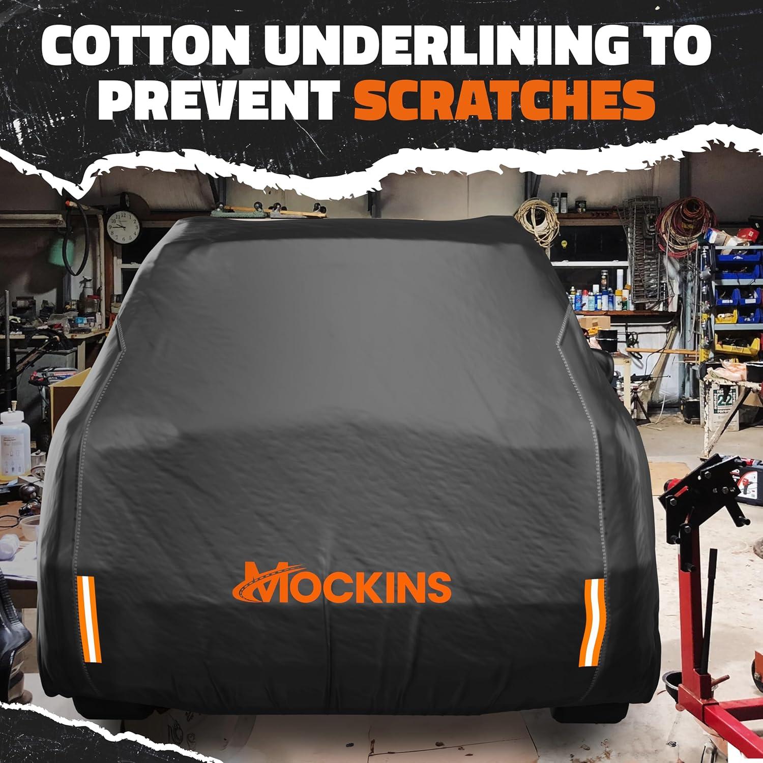 imageMockins 190quotx75quotx60quot Midsize Sedan Car Cover Waterproof All Weather  Heavy Duty 250G PVC ampamp Cotton Indoor ampamp Outdoor Car Covers for Automobiles  ScratchResistant Lining Buckle Strap ampamp Carry BagSUV  Large  200 x 75 x 75