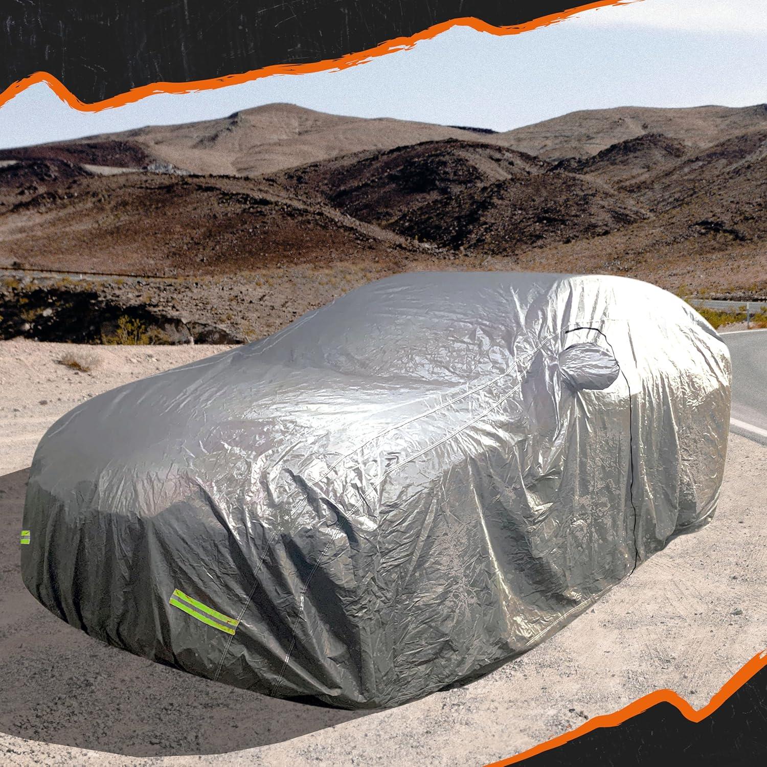 imageMockins 190quotx75quotx72quot SUV Car Cover wZipper Door  150D Polyester Fabric Car Covers for Automobiles  Indoor ampamp Outdoor Car Cover wStrap ampamp Carry Bag  Full Exterior Covers for Basic Weather DefenseSUV  Medium  190 x 75 x 72 with Zipper Door