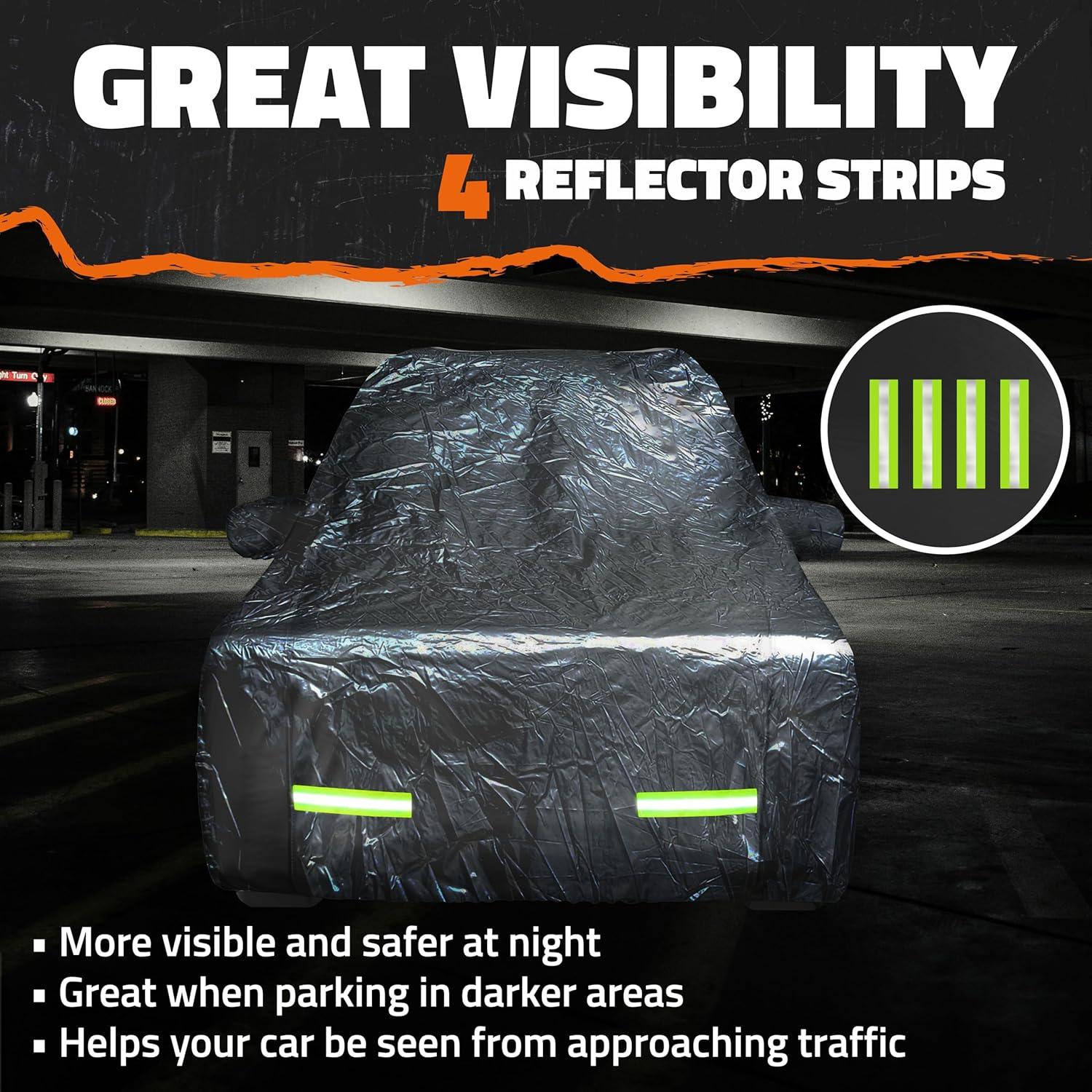 imageMockins 190quotx75quotx72quot SUV Car Cover wZipper Door  150D Polyester Fabric Car Covers for Automobiles  Indoor ampamp Outdoor Car Cover wStrap ampamp Carry Bag  Full Exterior Covers for Basic Weather DefenseSUV  Small  182 x 74 x 68