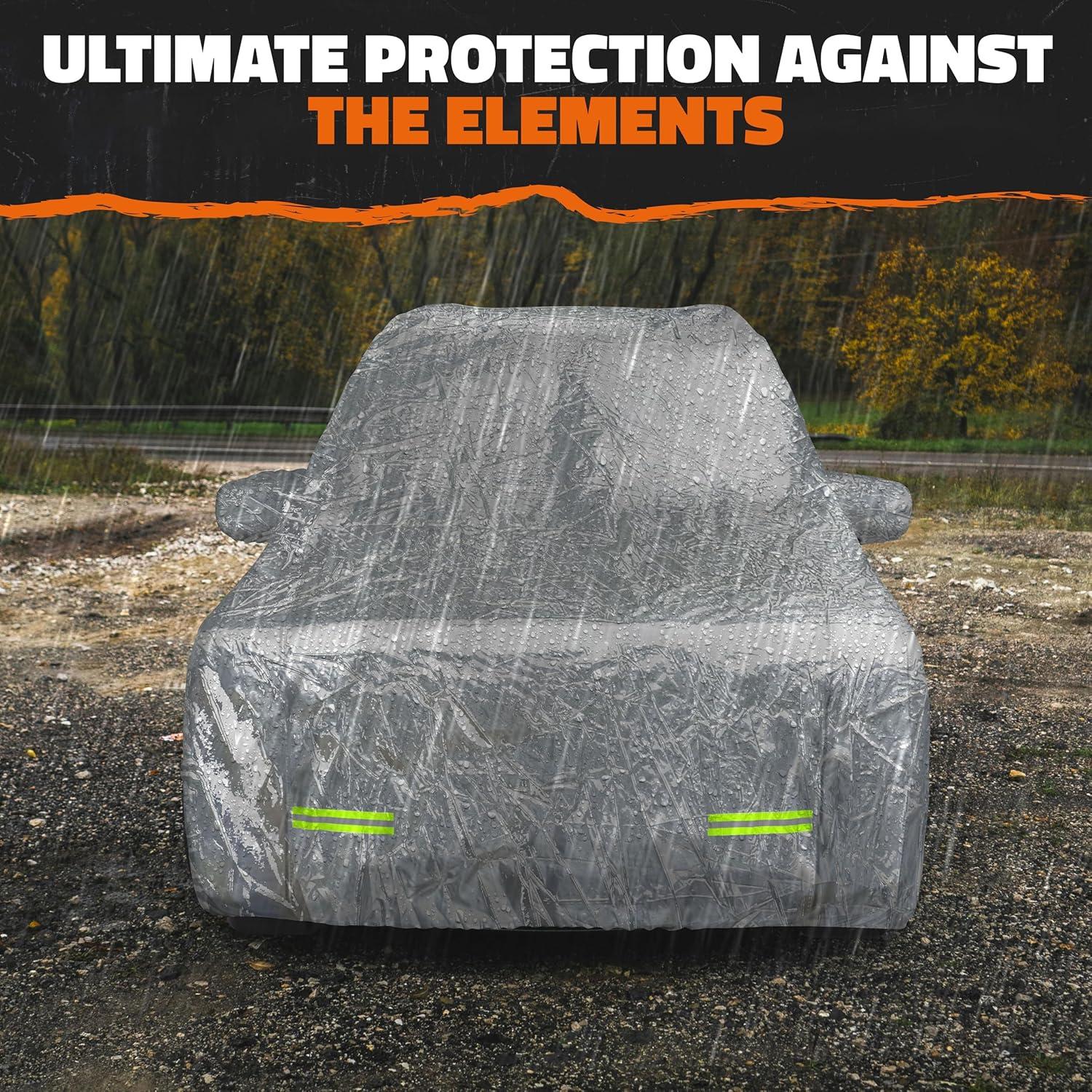 imageMockins 190quotx75quotx72quot SUV Car Cover wZipper Door  150D Polyester Fabric Car Covers for Automobiles  Indoor ampamp Outdoor Car Cover wStrap ampamp Carry Bag  Full Exterior Covers for Basic Weather DefenseSUV  Small  182 x 74 x 68