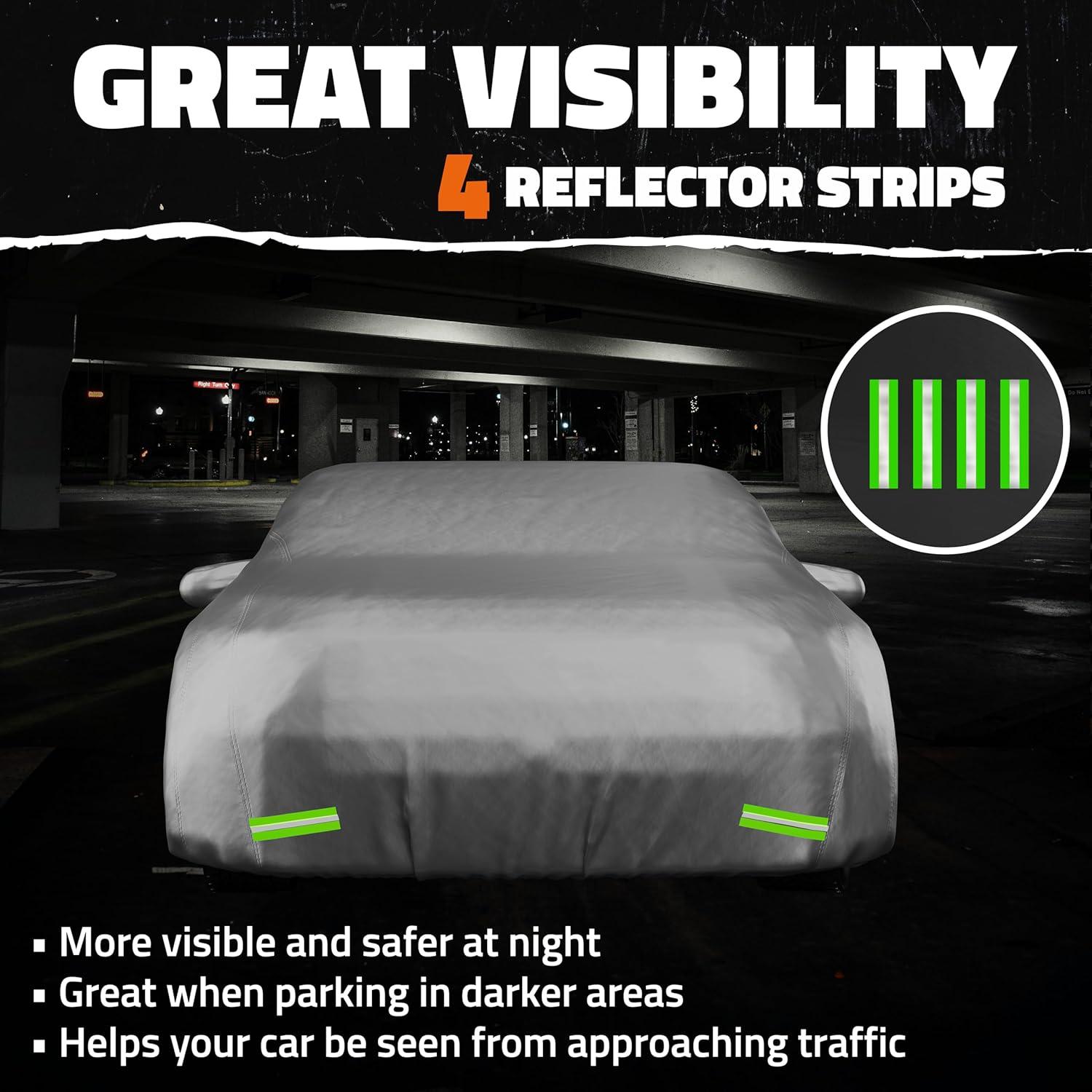 imageMockins 200quotx75quotx60quot Large Sedan Car Cover  190T Polyester Soft Indoor ampamp Outdoor Car Cover for Dust UV Light Rain Snow ampamp Frost  Weather Proof Car Covers for Automobiles  Full Car Tarp Cover SetSedan  Extra Small  175 x 70 x 60