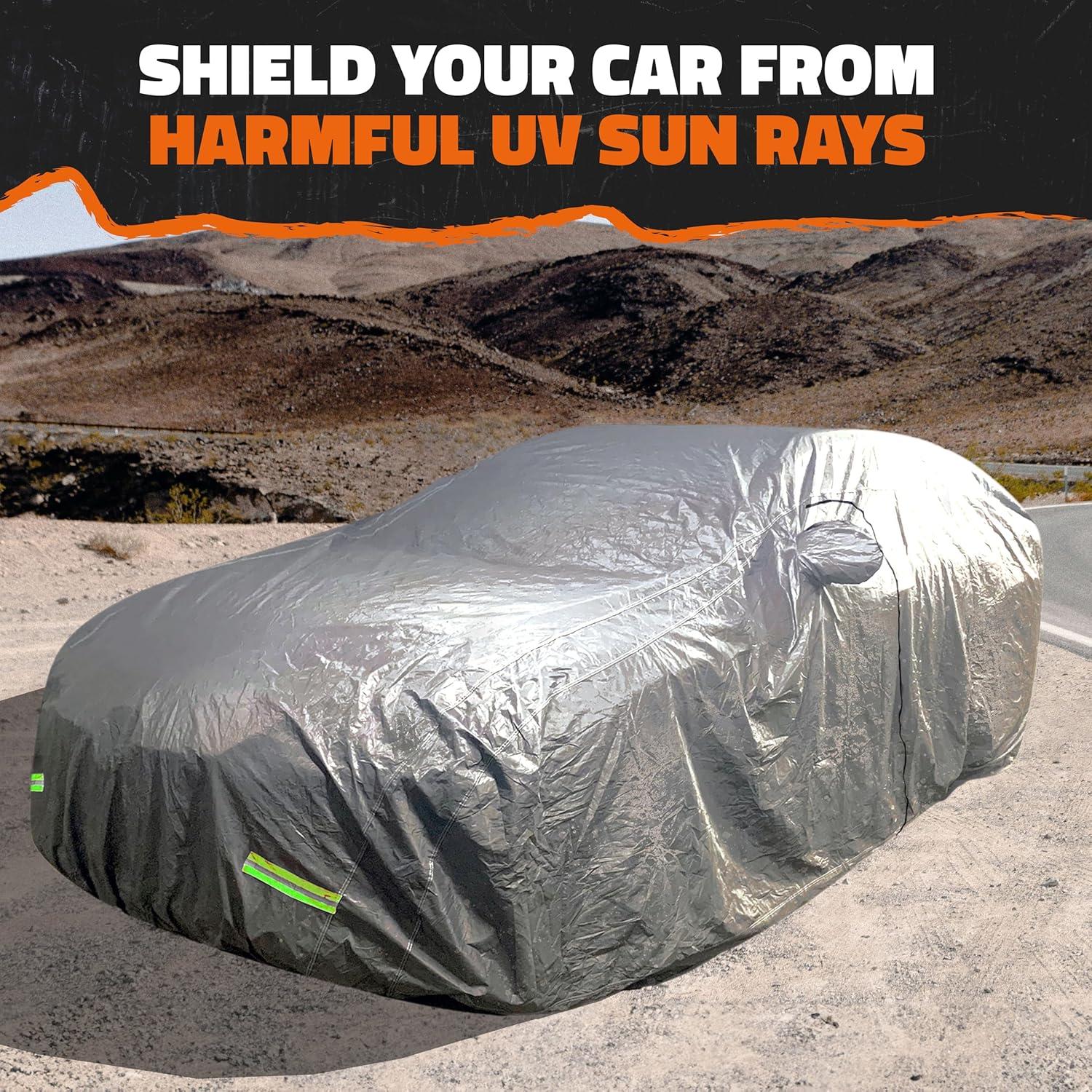 imageMockins 200quotx75quotx60quot Large Sedan Car Cover  190T Polyester Soft Indoor ampamp Outdoor Car Cover for Dust UV Light Rain Snow ampamp Frost  Weather Proof Car Covers for Automobiles  Full Car Tarp Cover SetSedan  Medium  190 x 75 x 60 with Zipper Door