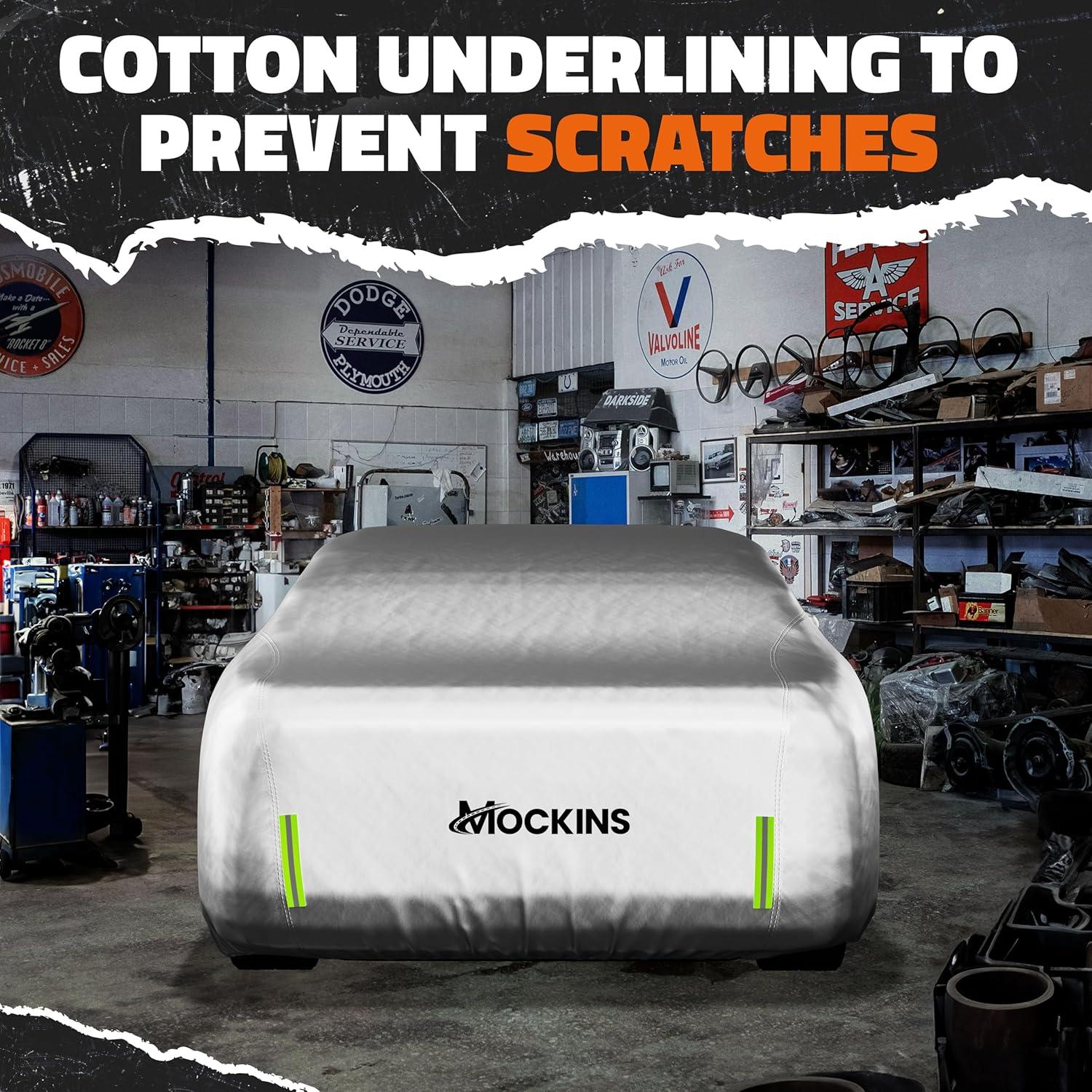 imageMockins 200quotx75quotx60quot Large Sedan Car Cover  190T Polyester Soft Indoor ampamp Outdoor Car Cover for Dust UV Light Rain Snow ampamp Frost  Weather Proof Car Covers for Automobiles  Full Car Tarp Cover SetSedan  Large  200 x 75 x 60