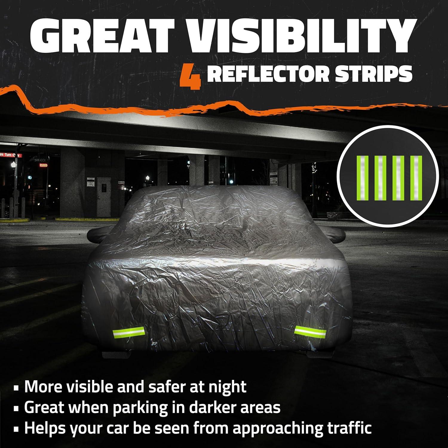 imageMockins 200quotx75quotx60quot Large Sedan Car Cover  190T Polyester Soft Indoor ampamp Outdoor Car Cover for Dust UV Light Rain Snow ampamp Frost  Weather Proof Car Covers for Automobiles  Full Car Tarp Cover SetSedan  Medium  190 x 75 x 60 with Zipper Door