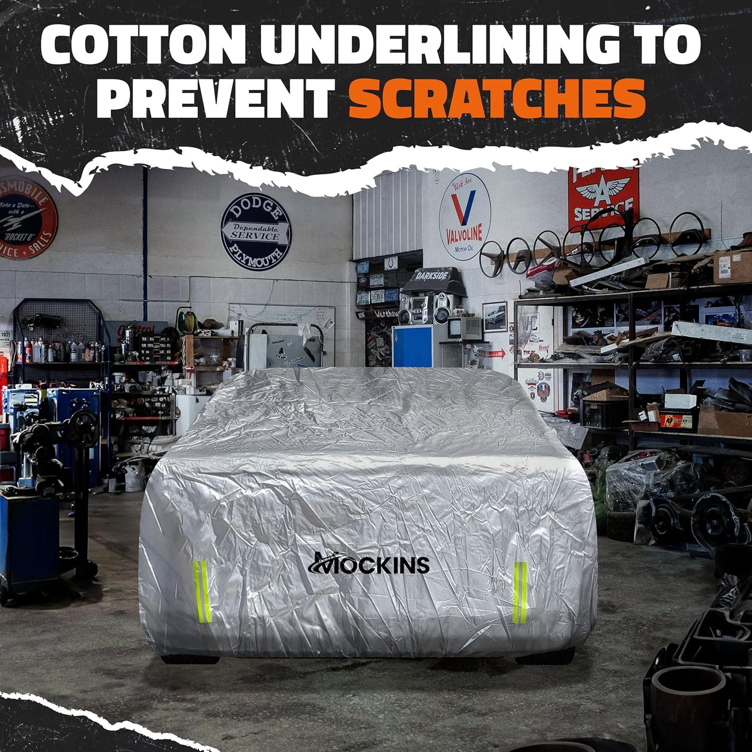 imageMockins 200quotx75quotx60quot Large Sedan Car Cover  190T Polyester Soft Indoor ampamp Outdoor Car Cover for Dust UV Light Rain Snow ampamp Frost  Weather Proof Car Covers for Automobiles  Full Car Tarp Cover SetSedan  Extra Small  175 x 70 x 60