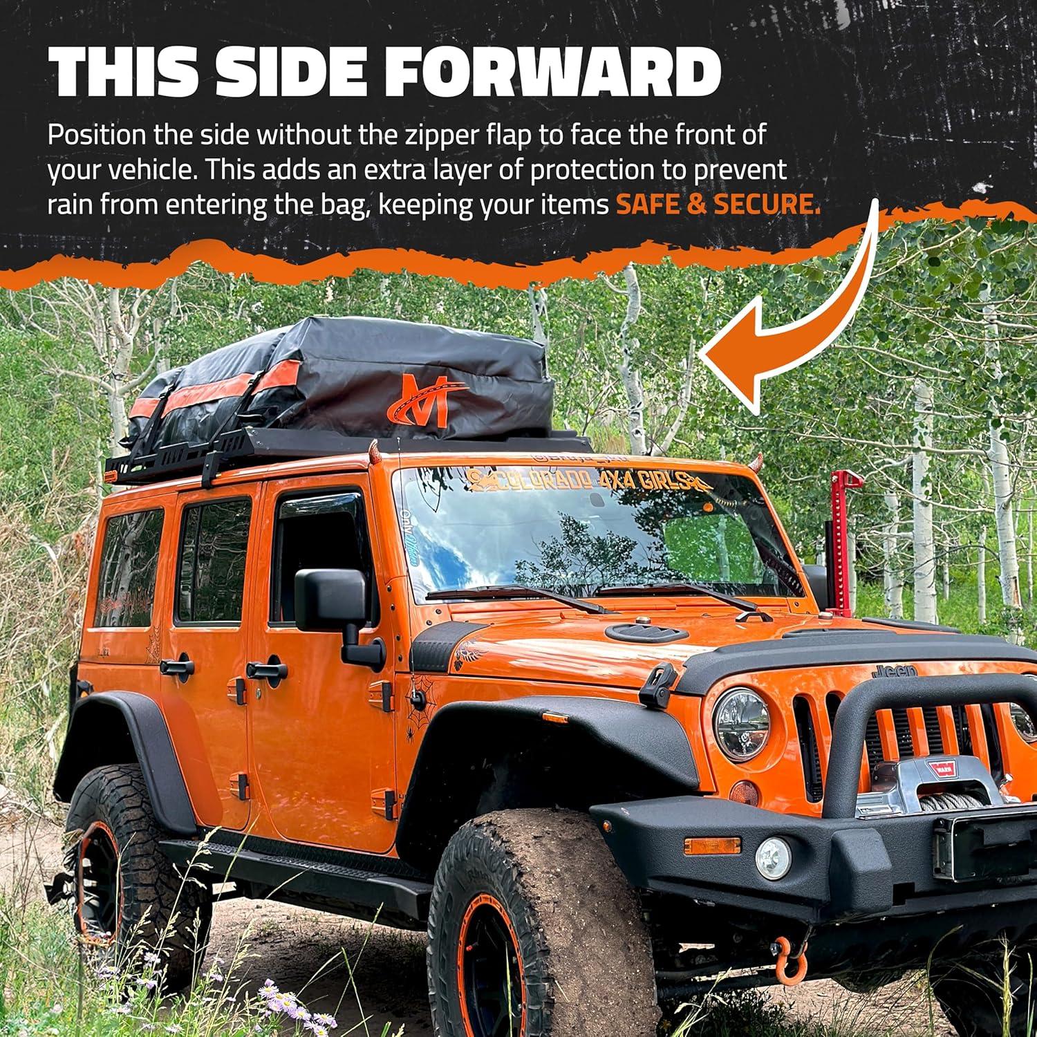 imageMockins 30 CuFt AllWeather Rooftop Cargo Carrier Bag  60quotx43quotx20quot SoftShell Vinyl Car Top Carrier Without Roof Rack  Roof Cargo Bag for Top of Car SUV Truck ampamp Large Vehicles wAccessories30 Cubic Ft