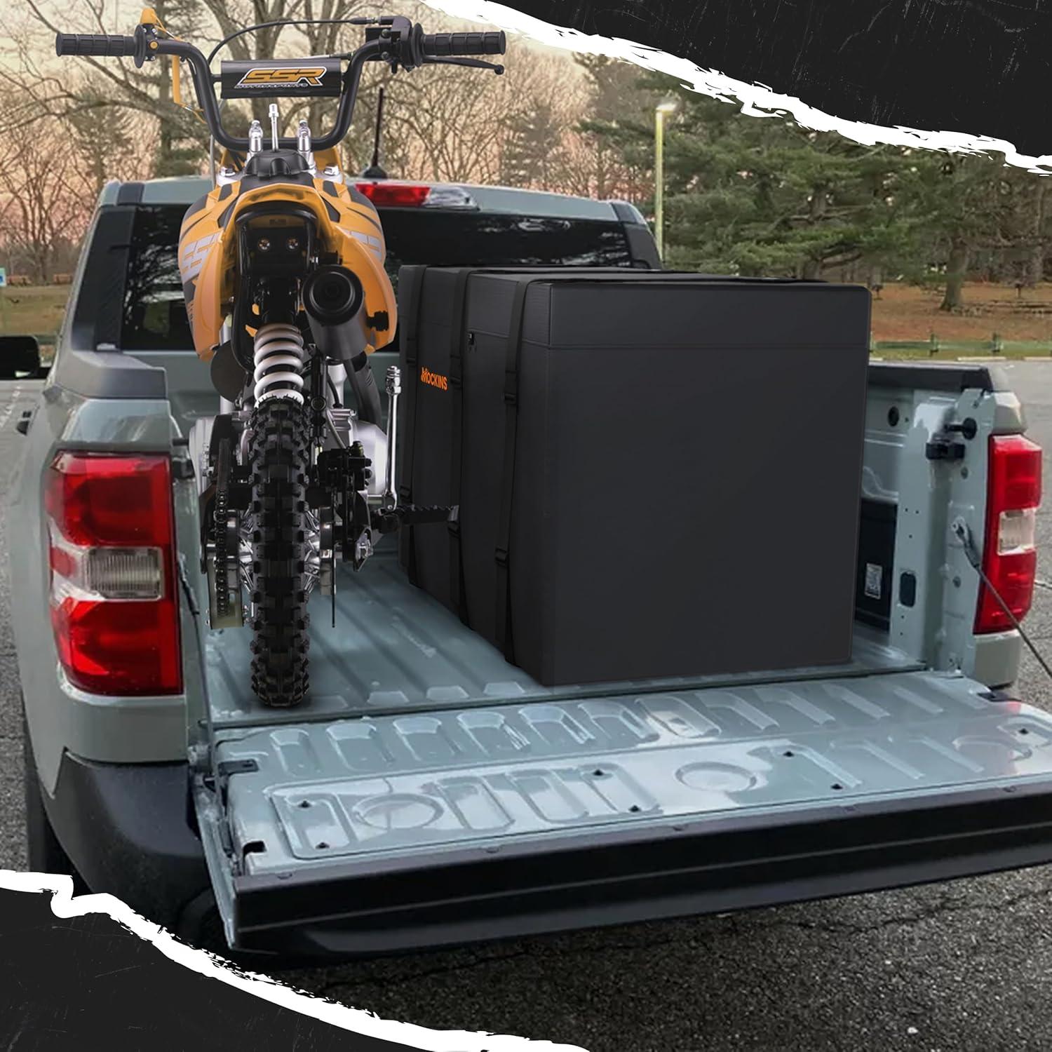 imageMockins 30 CuFt Trailer Hitch Cargo Carrier Bag  60quotx24quotx36quot Weatherproof Cargo Bag for Hitch Carrier  Waterproof Truck Bed Storage  Vinyl Vehicle Soft Shell Carriers Set for Road Trips ampamp Camping40 Cu Ft  Black