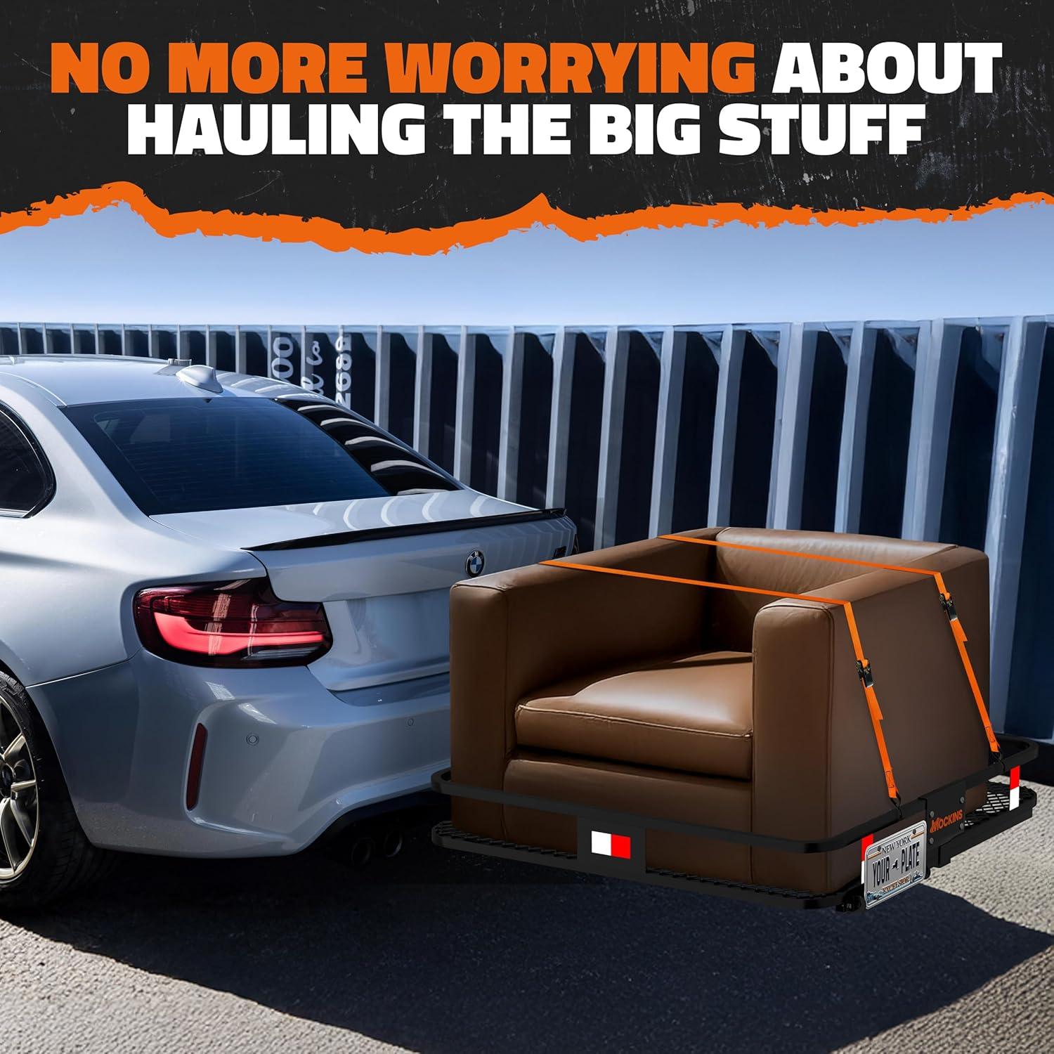 imageMockins 30 Cubic Ft Square Trailer Hitch Cargo Carrier Bag Waterproof ampamp All Weather  40quotx40quotx32quot 500D PVC Cargo Bag for Hitch Carrier  Spacious Truck Bed Waterproof Storage wBuckle Straps ampamp Lock40L X 40W X 6H Hitch Carrier  30 Cu Ft Bag