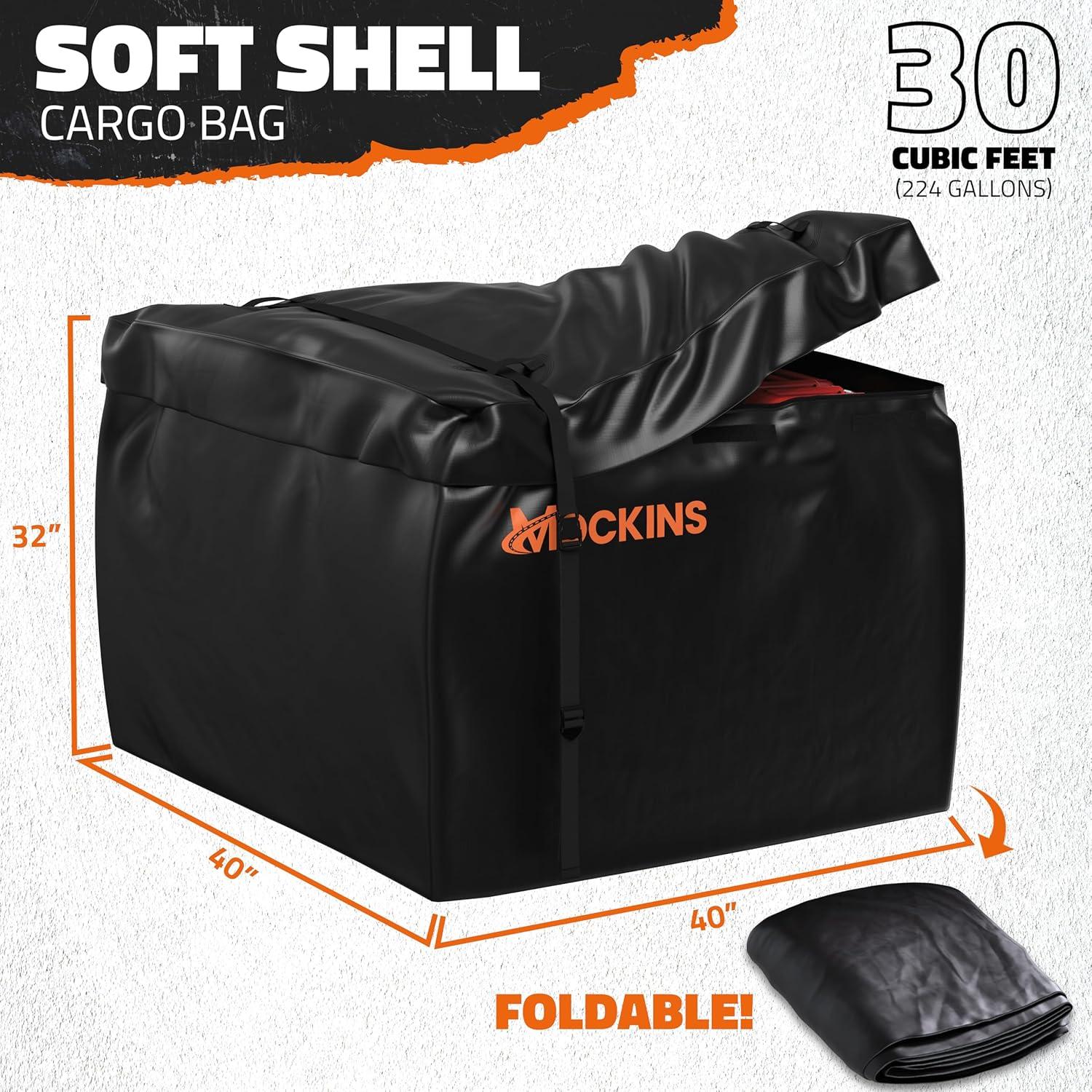 imageMockins 30 Cubic Ft Square Trailer Hitch Cargo Carrier Bag Waterproof ampamp All Weather  40quotx40quotx32quot 500D PVC Cargo Bag for Hitch Carrier  Spacious Truck Bed Waterproof Storage wBuckle Straps ampamp Lock40L X 40W X 6H Hitch Carrier  30 Cu Ft Bag