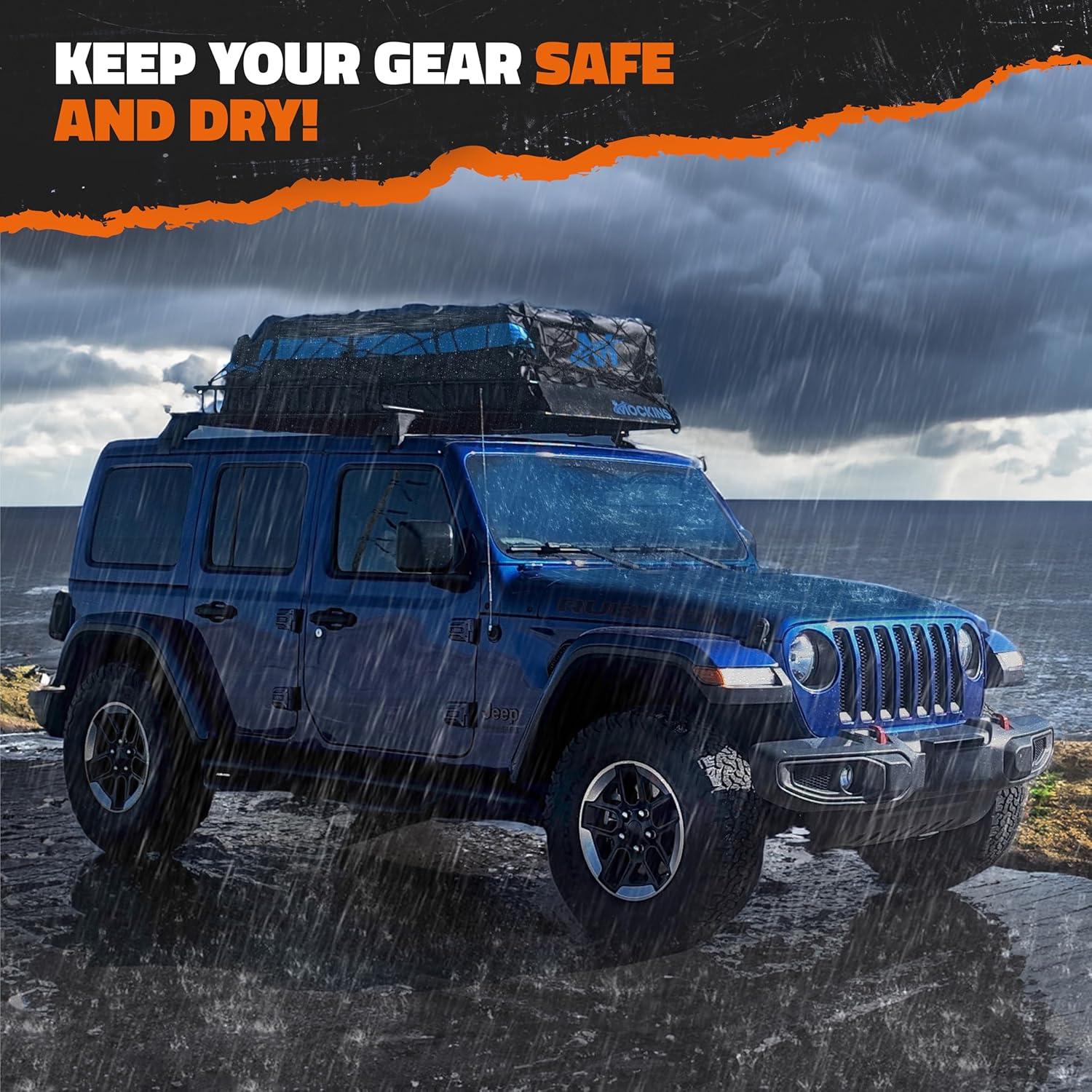 imageMockins 35 CuFt XL Car Rooftop Cargo Carrier Bag  80quotx40quotx19quot Waterproof Cargo Bag for Top of Car Storage  All Weather SoftShell Vinyl Car Top Carrier Without Roof Rack wRoof Bag Accessories