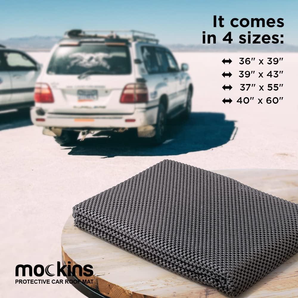 imageMockins 60quotx40quot Anti Slip Mat for Car Top Carrier ampamp Roof Bag  Car Top Storage PVC Foam Pad  Car Roof Rack Pads for Crossbars  TrimtoFit Protective Mat for Under SUV Car ampamp Truck Rooftop Cargo Bag55 X 37