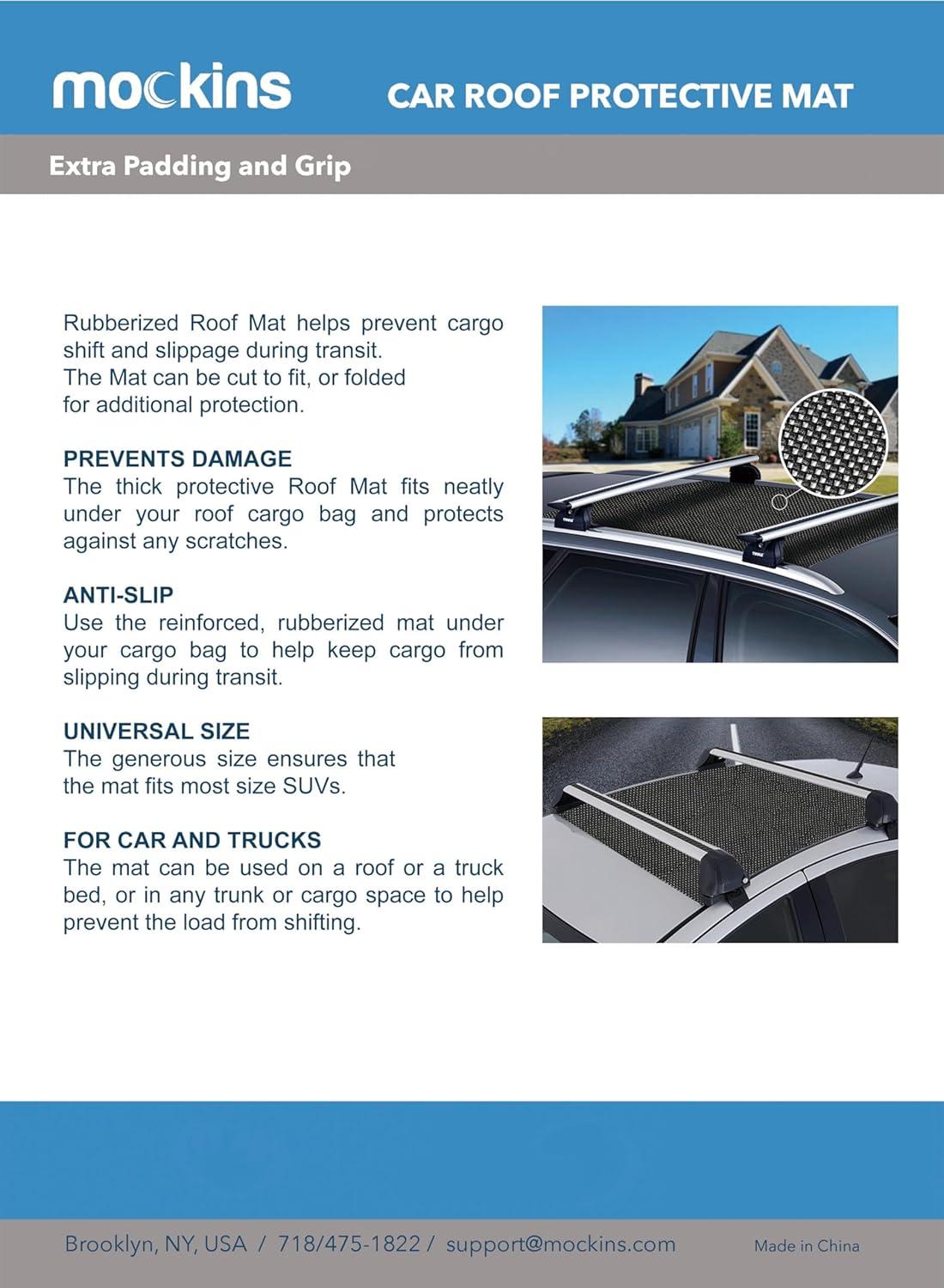 imageMockins 60quotx40quot Anti Slip Mat for Car Top Carrier ampamp Roof Bag  Car Top Storage PVC Foam Pad  Car Roof Rack Pads for Crossbars  TrimtoFit Protective Mat for Under SUV Car ampamp Truck Rooftop Cargo Bag51 X 39