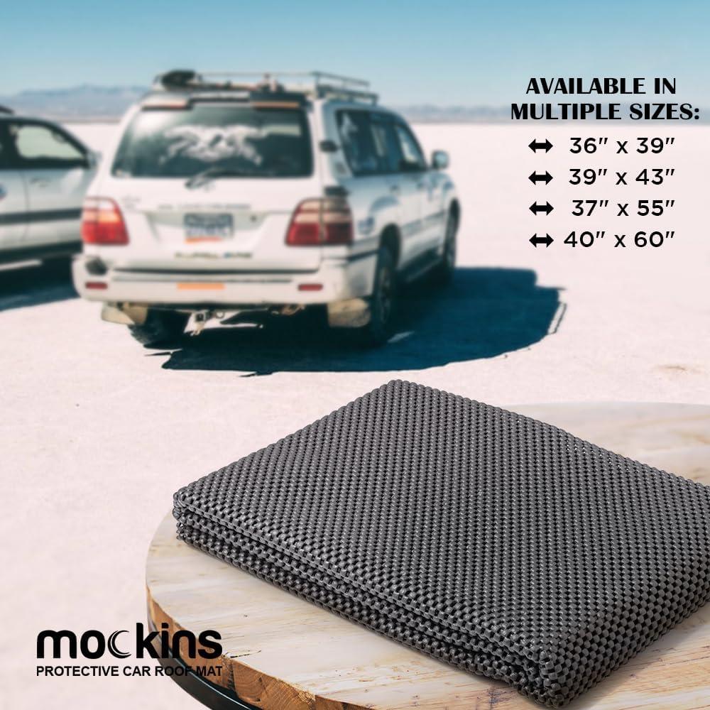 imageMockins 60quotx40quot Anti Slip Mat for Car Top Carrier ampamp Roof Bag  Car Top Storage PVC Foam Pad  Car Roof Rack Pads for Crossbars  TrimtoFit Protective Mat for Under SUV Car ampamp Truck Rooftop Cargo Bag51 X 39
