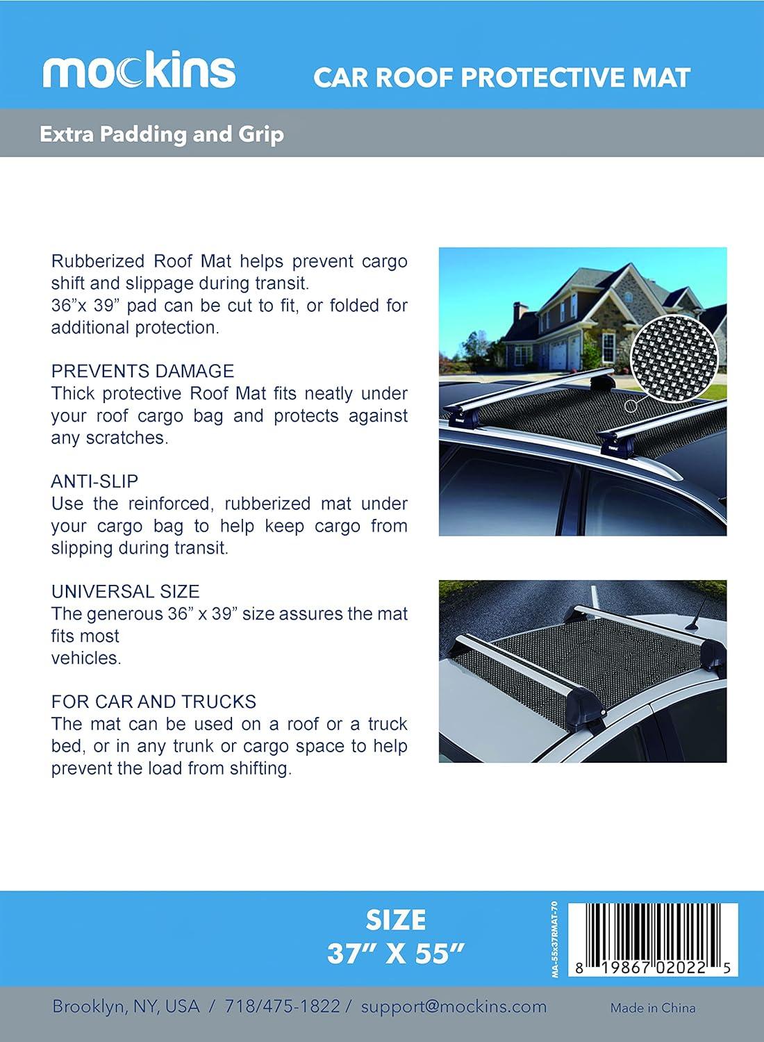 imageMockins 60quotx40quot Anti Slip Mat for Car Top Carrier ampamp Roof Bag  Car Top Storage PVC Foam Pad  Car Roof Rack Pads for Crossbars  TrimtoFit Protective Mat for Under SUV Car ampamp Truck Rooftop Cargo Bag55 X 37