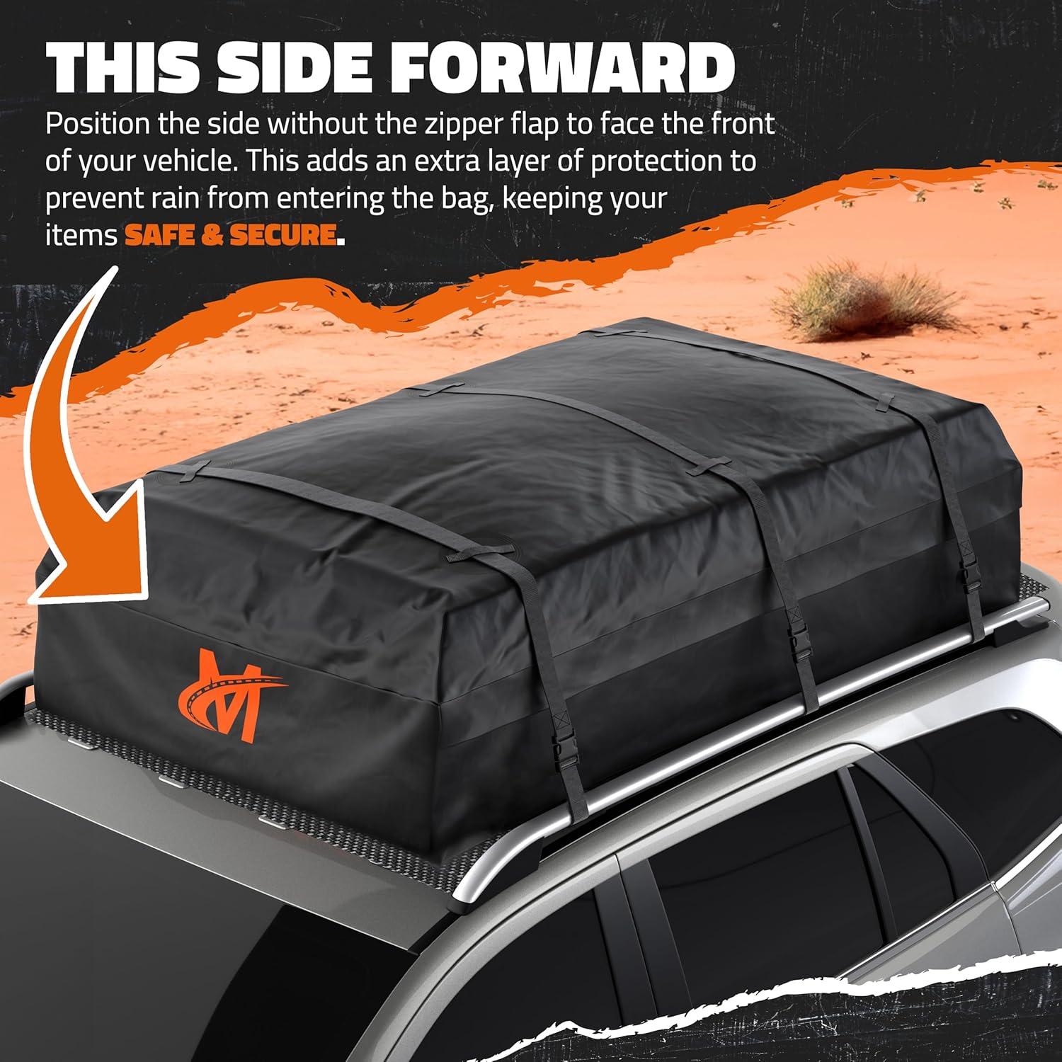 imageMockins 72quotx48quotx20quot XXL Roof Cargo Bag for Top of Car Truck ampamp SUV  40 CuFt Weatherproof Car Topper Luggage Carrier Waterproof Bag  SoftShell Vinyl Car Rooftop Cargo Carrier Bag wAccessories