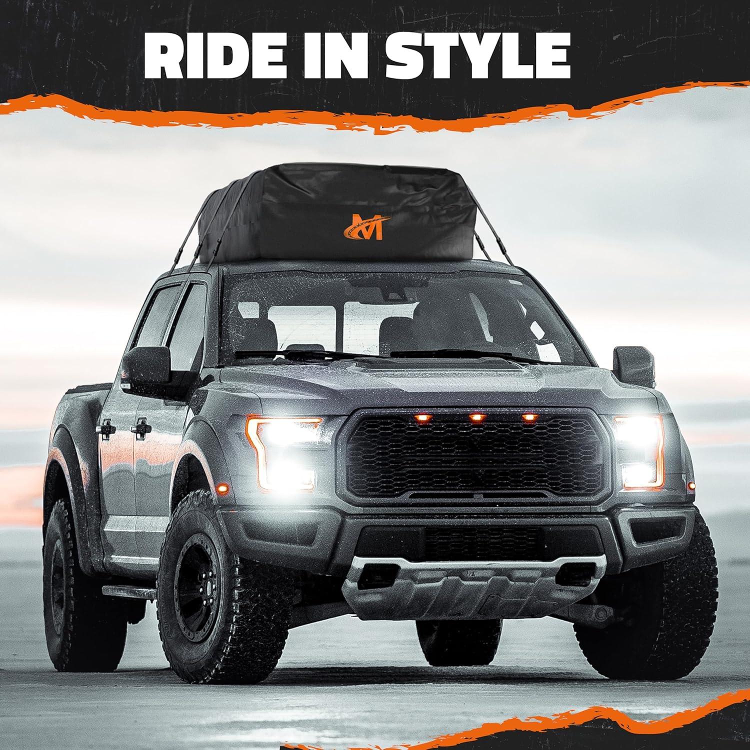 imageMockins 72quotx48quotx20quot XXL Roof Cargo Bag for Top of Car Truck ampamp SUV  40 CuFt Weatherproof Car Topper Luggage Carrier Waterproof Bag  SoftShell Vinyl Car Rooftop Cargo Carrier Bag wAccessories