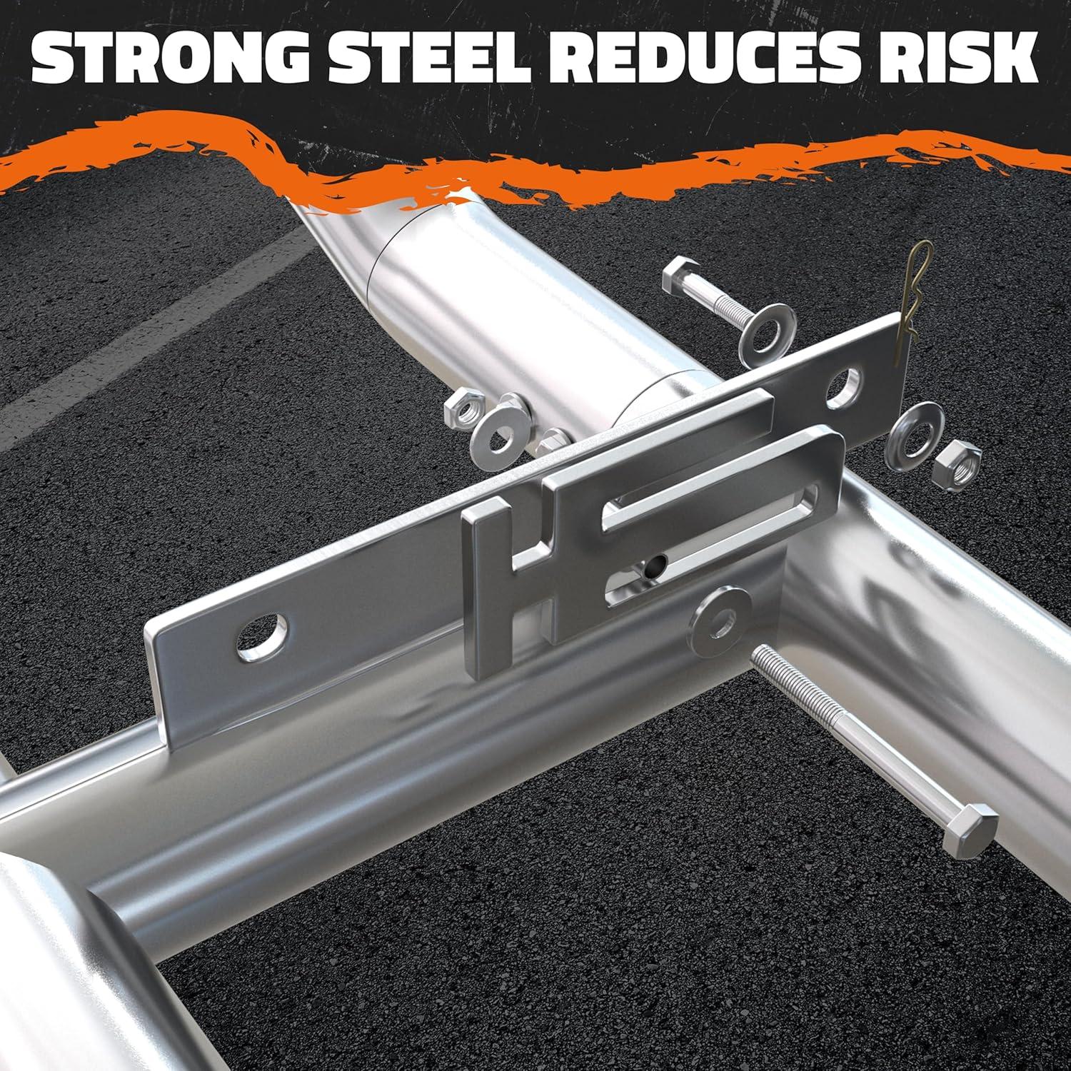 imageMockins 90x115x255 Bumper Guard ampamp Front Bumper Bracket Set for 202225 Peterbilt 386 ampamp 587 Truck Models  Folding Stainless Steel AllWeather Grille Guard ampamp Mounting Bracket Kit for Semi Trucks