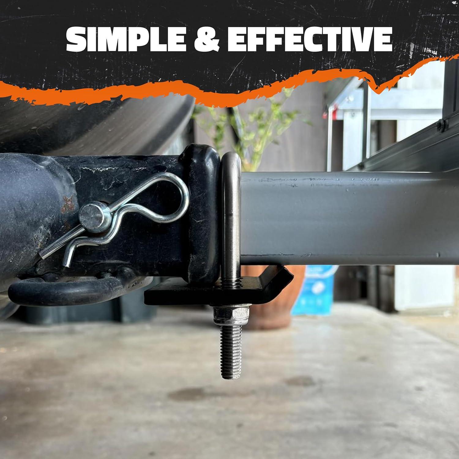 imageMockins Anti Rattle Hitch Tightener 2 Inch ampamp 125 Inch Receivers  HeavyDuty AntiRust Steel Trailer Hitch Stabilizer  Reduces Noise ampamp Sway Movement on Cargo Racks  Adaptable ampamp Easy to Install