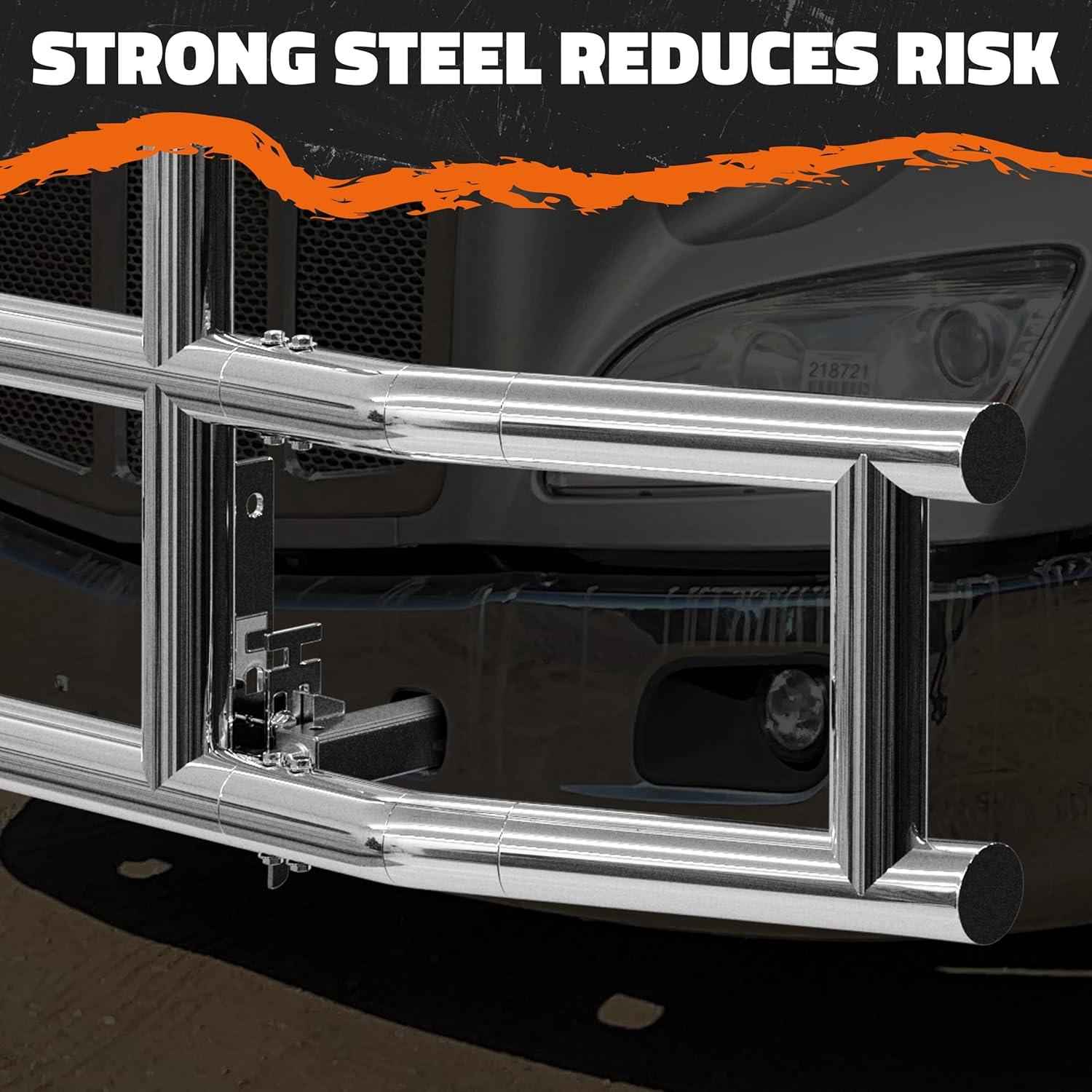 imageMockins Mack Pinnacle 20072014 Bumper Guard Mounting Bracket Set  HeavyDuty AllWeather Folding Front Bumper Bracket wHardware Included to Attach Deer Guard for Mack Pinnacle 0714 Semi TruckPeterbilt 386  587  0612