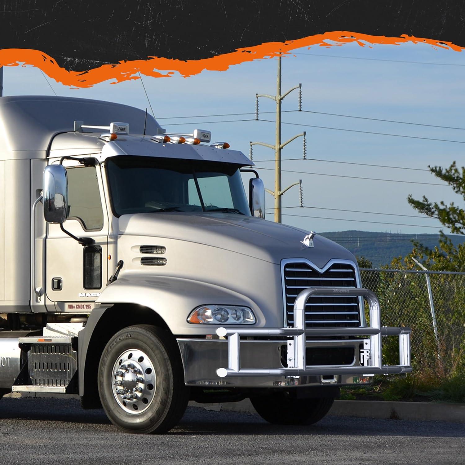 imageMockins Mack Pinnacle 20072014 Bumper Guard Mounting Bracket Set  HeavyDuty AllWeather Folding Front Bumper Bracket wHardware Included to Attach Deer Guard for Mack Pinnacle 0714 Semi TruckMack Pinnacle 0714