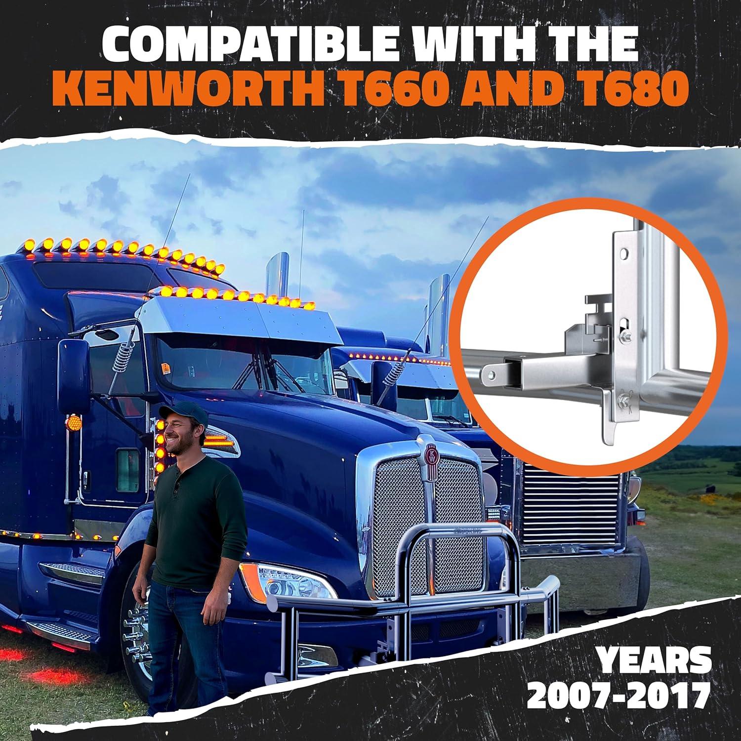 imageMockins Mack Pinnacle 20072014 Bumper Guard Mounting Bracket Set  HeavyDuty AllWeather Folding Front Bumper Bracket wHardware Included to Attach Deer Guard for Mack Pinnacle 0714 Semi TruckKenworth T660  T680  0717