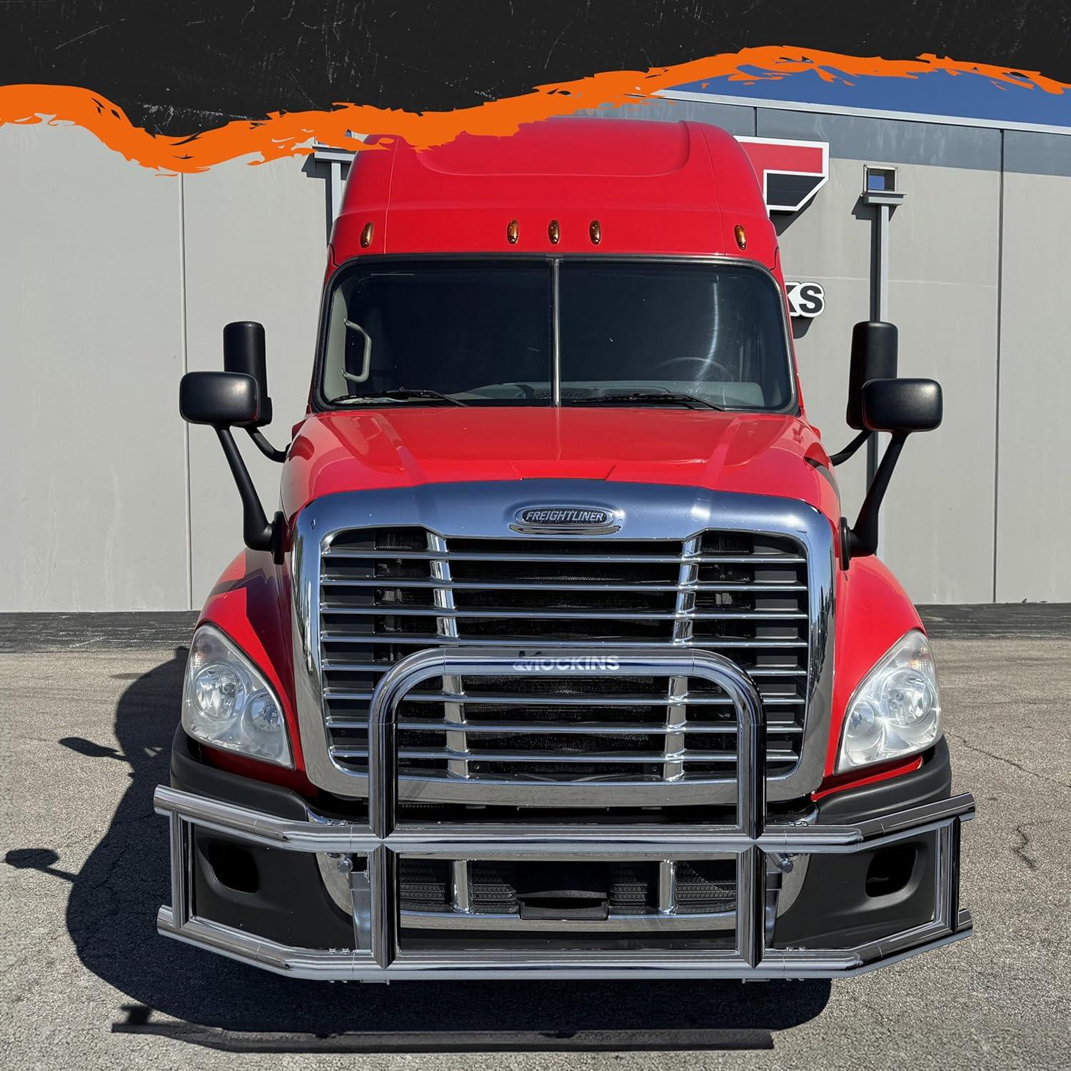 imageMockins Mack Pinnacle 20072014 Bumper Guard Mounting Bracket Set  HeavyDuty AllWeather Folding Front Bumper Bracket wHardware Included to Attach Deer Guard for Mack Pinnacle 0714 Semi TruckKenworth T660  T680  0717