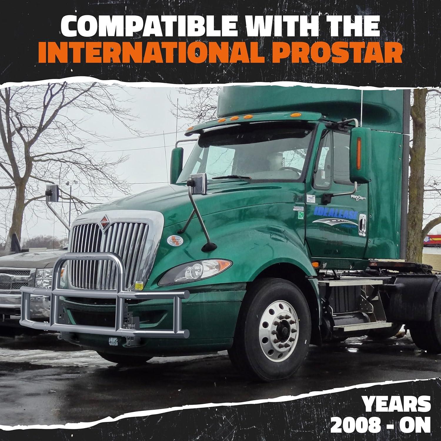 imageMockins Mack Pinnacle 20072014 Bumper Guard Mounting Bracket Set  HeavyDuty AllWeather Folding Front Bumper Bracket wHardware Included to Attach Deer Guard for Mack Pinnacle 0714 Semi TruckInternational Prostar 0825
