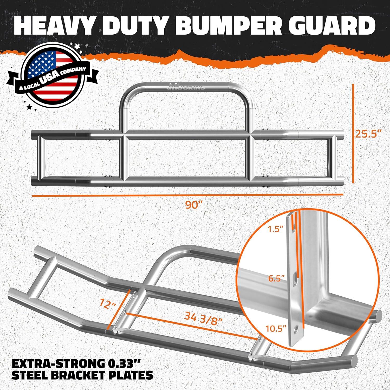 imageMockins Mack Pinnacle 20072014 Bumper Guard Mounting Bracket Set  HeavyDuty AllWeather Folding Front Bumper Bracket wHardware Included to Attach Deer Guard for Mack Pinnacle 0714 Semi TruckKenworth T660  T680  0717