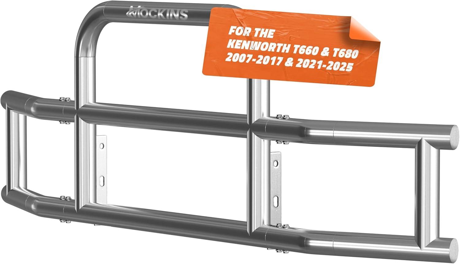 imageMockins Mack Pinnacle 20072014 Bumper Guard Mounting Bracket Set  HeavyDuty AllWeather Folding Front Bumper Bracket wHardware Included to Attach Deer Guard for Mack Pinnacle 0714 Semi TruckKenworth T660  T680  0717