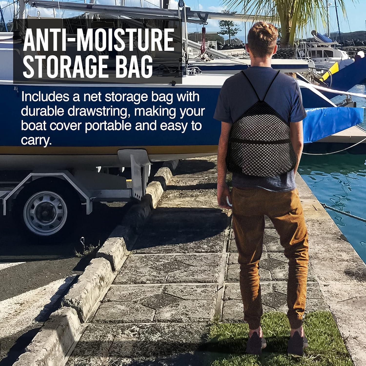 imageMockins Trailerable Boat Covers 1719ft x 98quot  150D Polyester Oxford Boat Cover Fit VHull TriHull Fishing Runabout Bass Boat Cover  UV ampamp Water Resistant  Protects Boat from All ElementsMedium  17  19 x 98