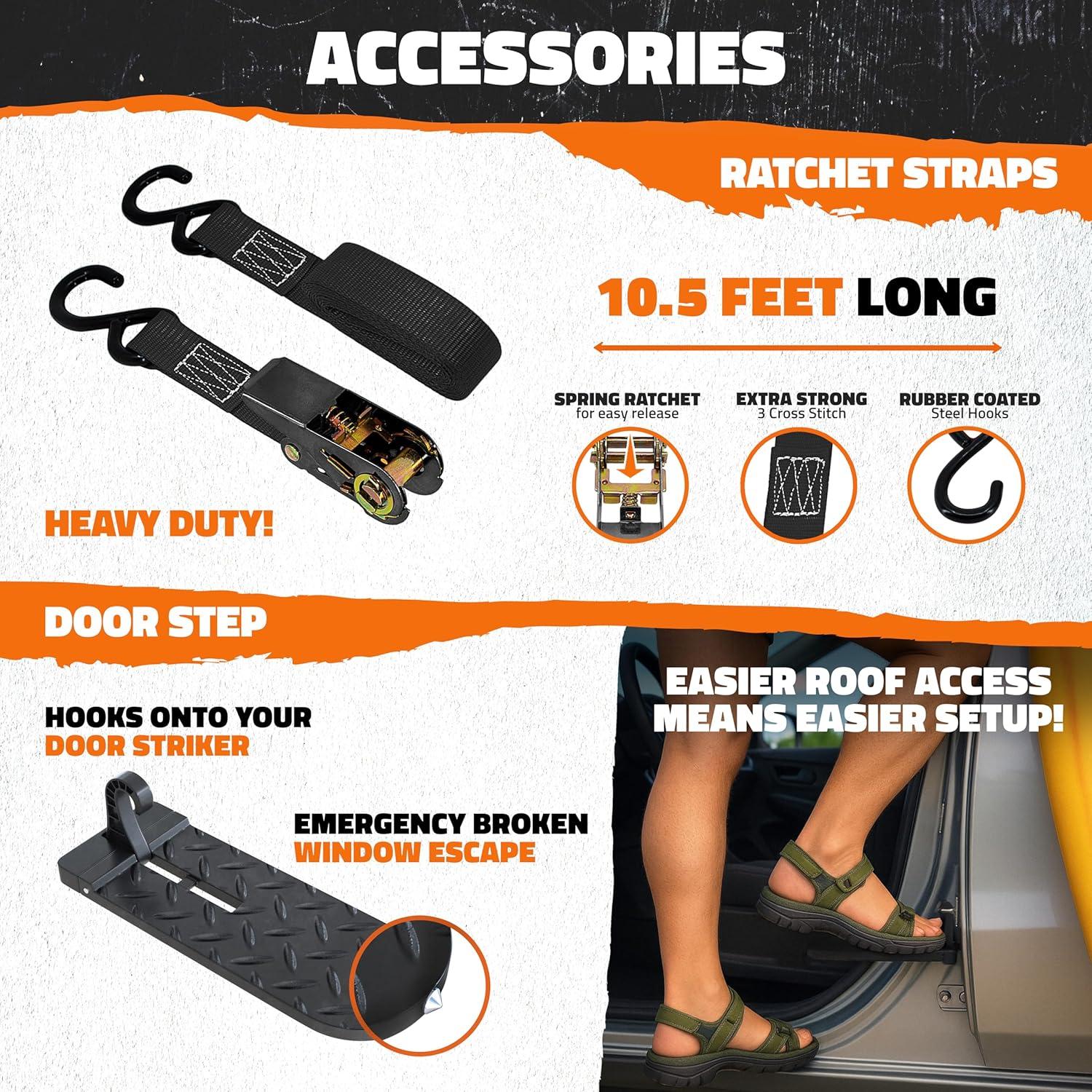 imageMockins XL 84quotx39quotx6quot Extendable Roof Rack Cargo Carrier ampamp 35 CuFt Waterproof Cargo Bag for Top of Car  3 Length Sizes 40quot63quot84quot Luggage Rack for SUV Car ampamp Truck with Roof Basket Accessories85L x 24W x 4H  20 CuFt Roof Bag