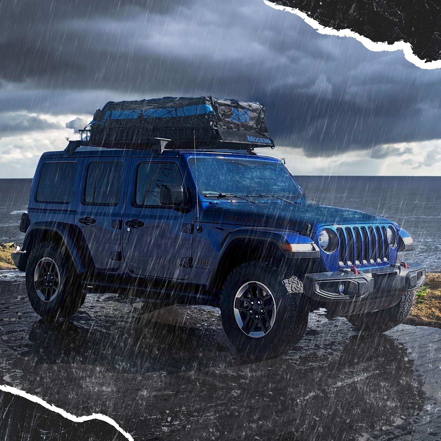 imageMockins XL 84quotx39quotx6quot Extendable Roof Rack Cargo Carrier ampamp 35 CuFt Waterproof Cargo Bag for Top of Car  3 Length Sizes 40quot63quot84quot Luggage Rack for SUV Car ampamp Truck with Roof Basket Accessories84L x 39W x 6H  35 CuFt Bag