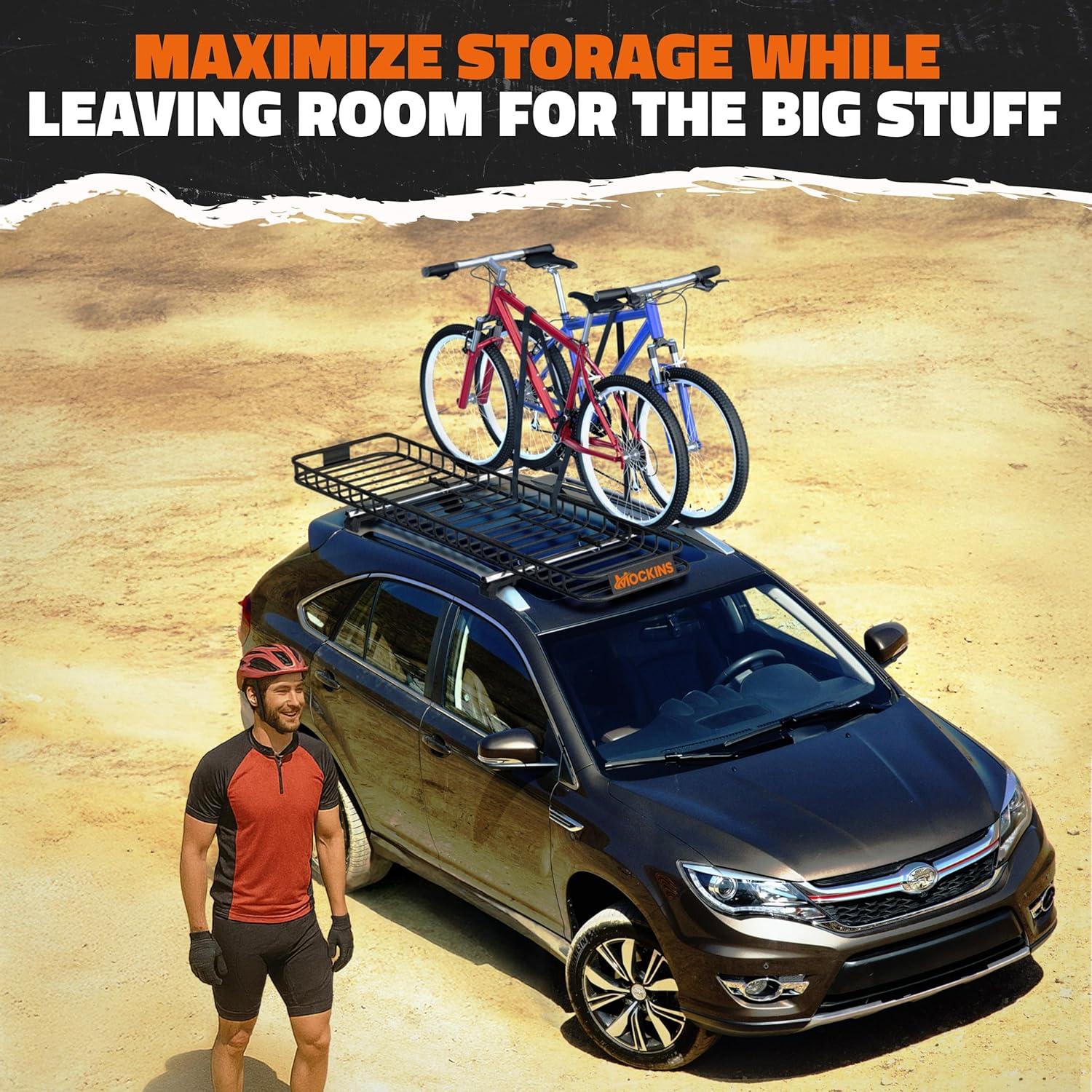 imageMockins XL 84quotx39quotx6quot Extendable Roof Rack Cargo Carrier ampamp 35 CuFt Waterproof Cargo Bag for Top of Car  3 Length Sizes 40quot63quot84quot Luggage Rack for SUV Car ampamp Truck with Roof Basket Accessories85L x 24W x 4H  20 CuFt Roof Bag