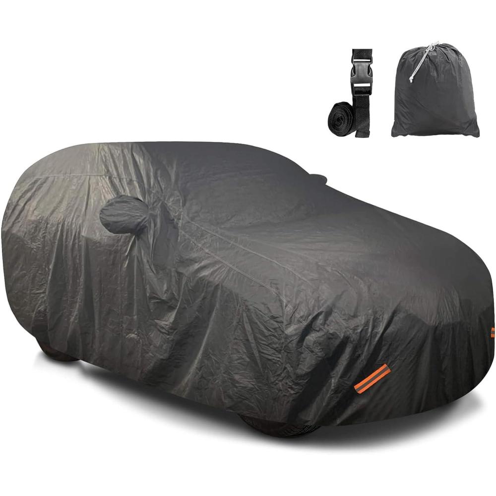 imageMockins 190quotx75quotx60quot Midsize Sedan Car Cover Waterproof All Weather  Heavy Duty 250G PVC ampamp Cotton Indoor ampamp Outdoor Car Covers for Automobiles  ScratchResistant Lining Buckle Strap ampamp Carry BagSUV  Medium  190 x 75 x 72