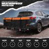 imageMockins 16 CuFt Trailer Hitch Cargo Carrier Bag  58quotx20quotx24quot AllWeather Waterproof Cargo Bag for Hitch Carrier  AbrasionResistant Vinyl Truck Bed Storage Set wStraps Combo Lock ampamp Carry CaseBlackOrange