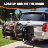 imageMockins 16 CuFt Trailer Hitch Cargo Carrier Bag  58quotx20quotx24quot Durable Vinyl Cargo Bag for Hitch Carrier  Waterproof Truck Bed Storage Set wStraps ampamp Lock  Weatherproof Vehicle Soft Shell Carriers16 Cubic Feet  58x20x24