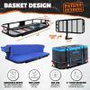 imageMockins 2in1 Trailer Hitch Cargo Carrier Bench 48quotx18quotx6quot w 15 CuFt Vehicle Soft Shell Carriers Bag  500 Lbs Capacity Folding Cargo Hitch Carrier Tailgate Seating Set wStabilizer Straps ampamp Lock48x18x6  15 CuFt Bag  Luxury Bench