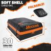 imageMockins 30 CuFt AllWeather Rooftop Cargo Carrier Bag  60quotx43quotx20quot SoftShell Vinyl Car Top Carrier Without Roof Rack  Roof Cargo Bag for Top of Car SUV Truck ampamp Large Vehicles wAccessories30 Cubic Ft