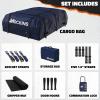 imageMockins 30 CuFt Navy Waterproof Rooftop Cargo Bag For Use With or Without Roof Rack  60quotx43quotx20quot Vinyl Car Rooftop Cargo Carrier Bag  Car Topper Luggage Carrier Waterproof Set wStraps Hooks ampamp More
