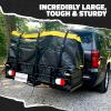imageMockins 30 CuFt Trailer Hitch Cargo Carrier Bag  60quotx24quotx36quot Weatherproof Cargo Bag for Hitch Carrier  Waterproof Truck Bed Storage  Vinyl Vehicle Soft Shell Carriers Set for Road Trips ampamp Camping30 Cu Ft  BlackYellow