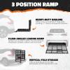 imageMockins 40quotx40quotx4quot Square Heavy Duty Trailer Hitch Cargo Carrier with Ramp  500 Lbs Cap Weatherproof Steel Scooter Rack for Car SUV Truck Van RV  Wheelchair Carrier for Car Hitch wAccessories