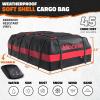 imageMockins 45 CuFt XL Waterproof Rooftop Cargo Bag  75quotx48quotx22quot Heavy Duty Rooftop Cargo Carrier for Use with or wo Roof Rack  Car Roof Bag Set Includes Top of Car Storage Mat Lock Hooks ampamp Straps