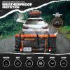 imageMockins 60quotx20quotx6quot Folding Trailer Hitch Cargo Carrier w 20 CuFt Waterproof Cargo Bag for Hitch Carrier  500 Lbs Capacity Weatherproof Luggage Rack for SUV Car ampamp Truck wCar Trailer AccessoriesBlackOrange