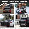imageMockins 60quotx20quotx6quot Heavy Duty Trailer Hitch Cargo Carrier wLicense Plate Holder ampamp 16 CuFt Waterproof Cargo Bag for Hitch Carrier  AllWeather 500 Lbs Cap Folding Luggage Rack for SUV Car ampamp TruckLarge 60 L X 20 W X