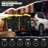 imageMockins 60quotx24quotx14quot High Rail Folding Car Trailer Hitch Cargo Carrier wRear Lights Plate Bracket ampamp 30 CuFt Waterproof Cargo Bag for Hitch Carrier  500Lbs Capacity Luggage Rack for SUV Car Truck RVExtra Large 60Lx24Wx14H  30 CuFt Bag  LIGHTS