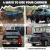 imageMockins 60quotx24quotx6quot Heavy Duty Trailer Hitch Cargo Carrier with 500 Lbs Capacity  Great for Camping Road Trips Moving ampamp More  Hauling Set Includes Straps Net Lock ampamp StabilizerExtra Large 60 L X 24 W X 6 H