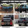 imageMockins 60quotx24quotx6quot Heavy Duty Trailer Hitch Cargo Carrier with 500 Lbs Capacity  Great for Camping Road Trips Moving ampamp More  Hauling Set Includes Straps Net Lock ampamp StabilizerLarge 60 L X 20 W X 6 H