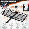 imageMockins 60quotx24quotx6quot Heavy Duty Trailer Hitch Cargo Carrier with 500 Lbs Capacity  Great for Camping Road Trips Moving ampamp More  Hauling Set Includes Straps Net Lock ampamp StabilizerLarge 60 L X 20 W X 6 H